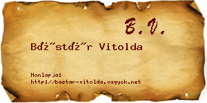 Bástár Vitolda névjegykártya